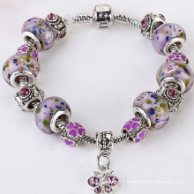 new year gift 2016 European murano glass charm beads bracelets